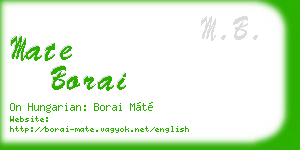 mate borai business card